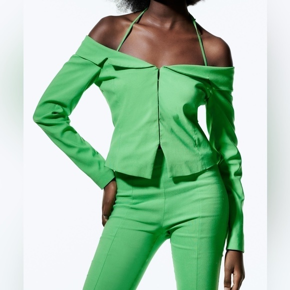 ZARA FITTED CROP BLAZER - Picture 5 of 16